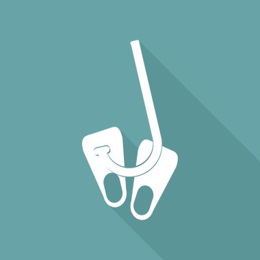 Palet, şnorkel, tatil simgesi