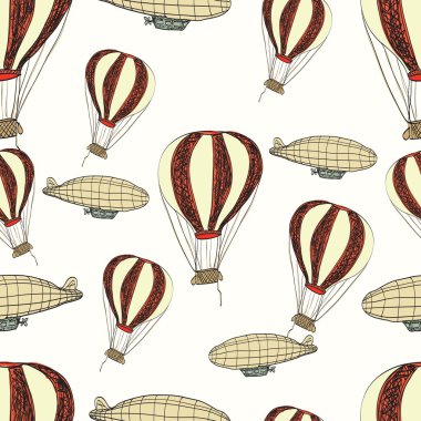 Retro sorunsuz seyahat desen balon