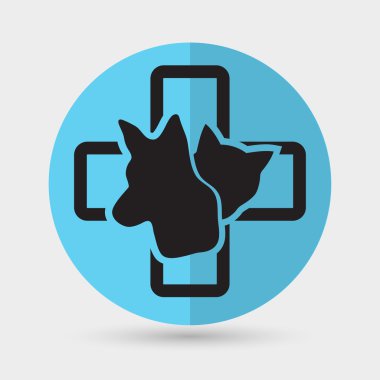 Veteriner, kedi ve köpek simgesi