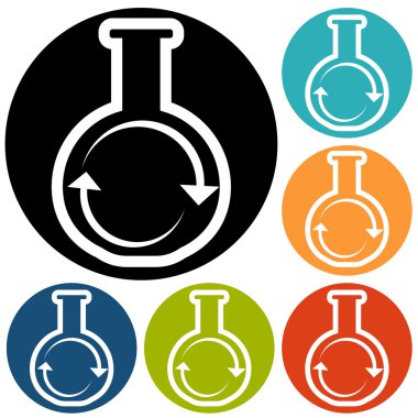 Vitro, tüp, tıp Icons set