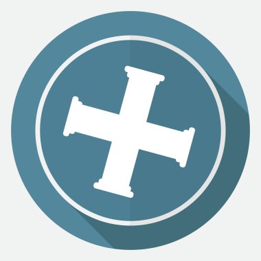 Borular, kanalizasyon, su tesisatı simgesi