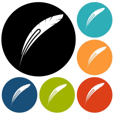 Kalem, tüy, yazma simgeleri