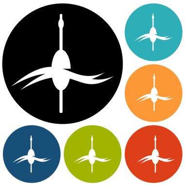 Float, balıkçılık Icons set