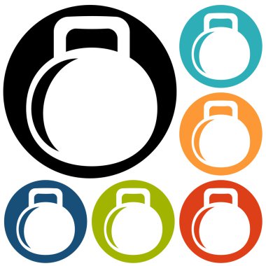 Ağırlık, spor Icons set