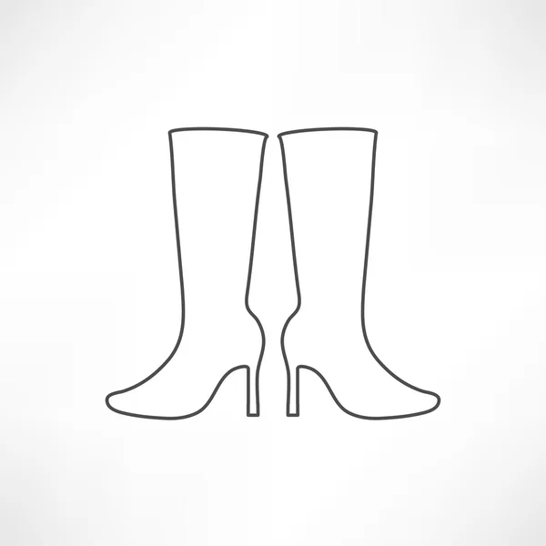 Female Boots Icon — Stock Vector