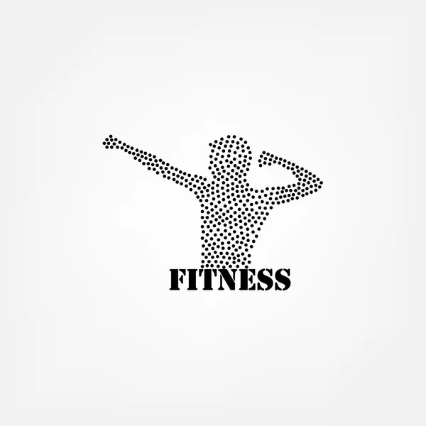 Fitness, Sportikone — Stockvektor