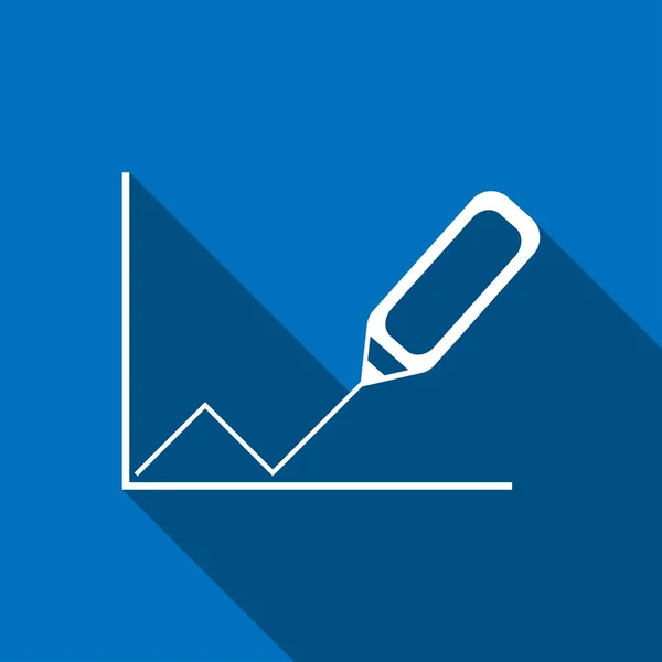 Stift, Geschäftsdiagramm, Diagramm-Symbol — Stockvektor