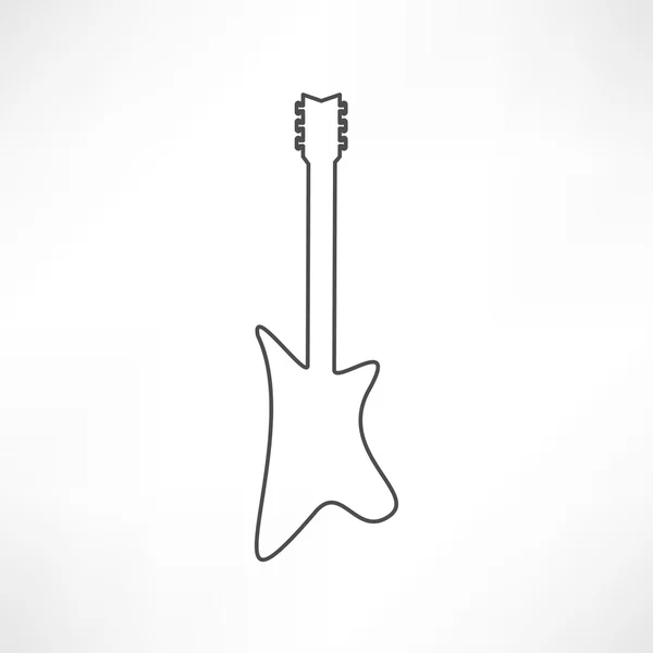 Guitar, rock music icon — Stock Vector