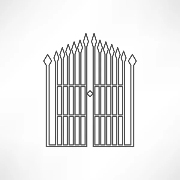 Εικονίδιο της πύλης, φράχτη — Διανυσματικό Αρχείο