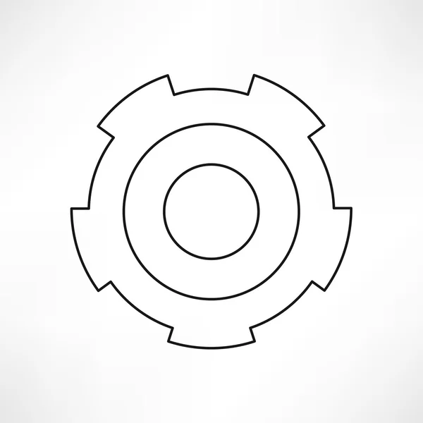 Kugghjul, tekniskt, mekaniskt ikon — Stock vektor