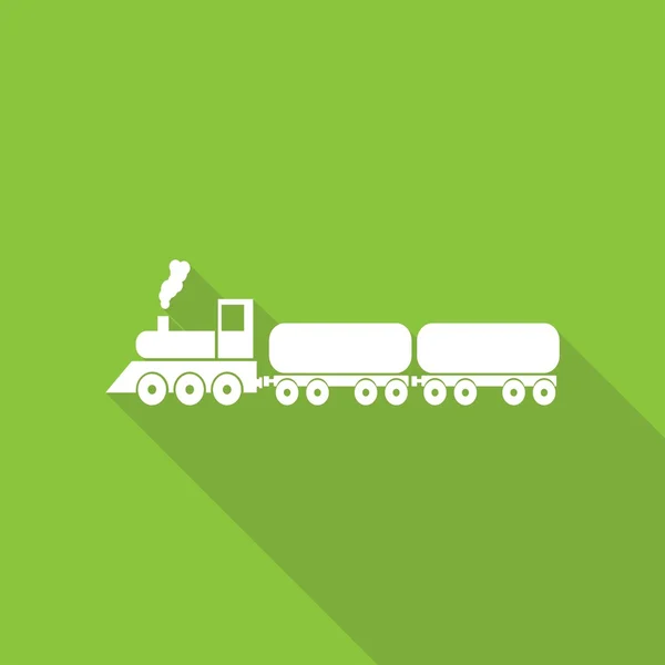 Icono de Tren, locomotora vieja — Vector de stock