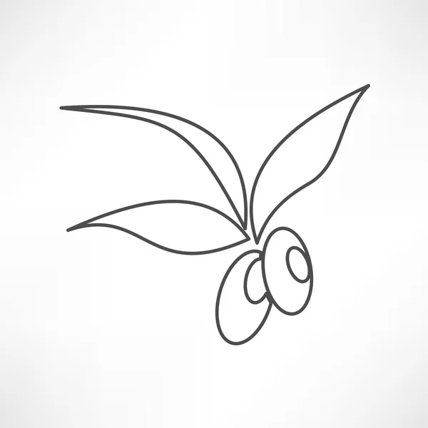 Olive, potraviny ikonu — Stockový vektor