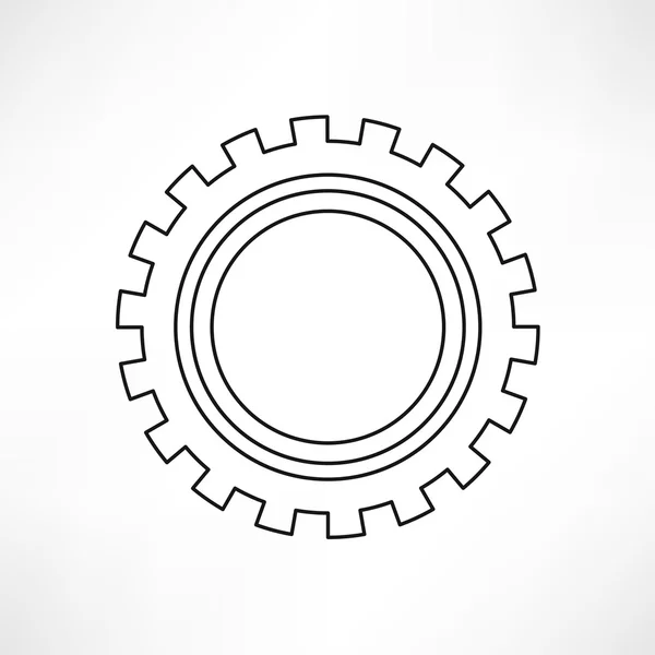 Engrenages, technique, icône mécanique — Image vectorielle