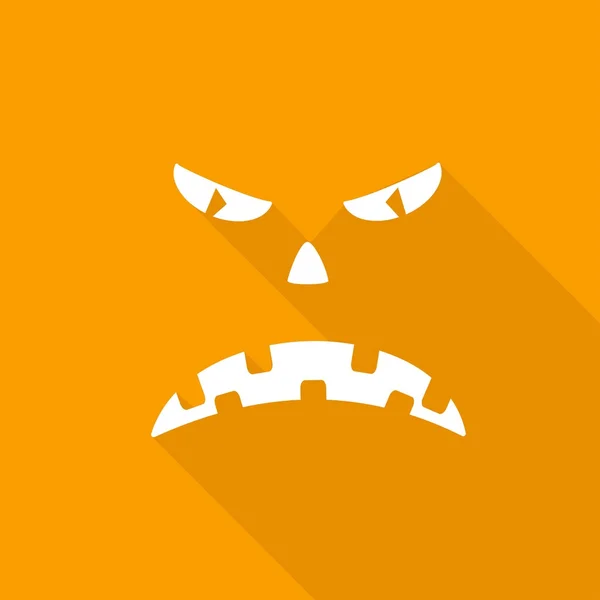 Scary face of halloween icon — Stock Vector