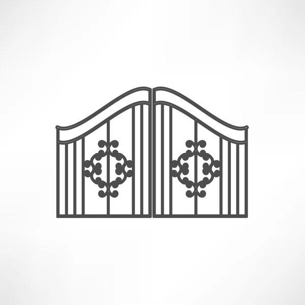 Icon of gate, fence — Stock Vector