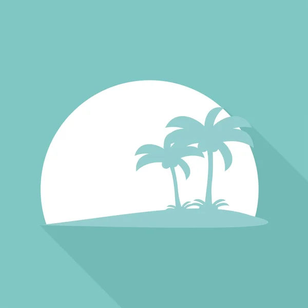 Pictogram palmbomen, vakantie — Stockvector