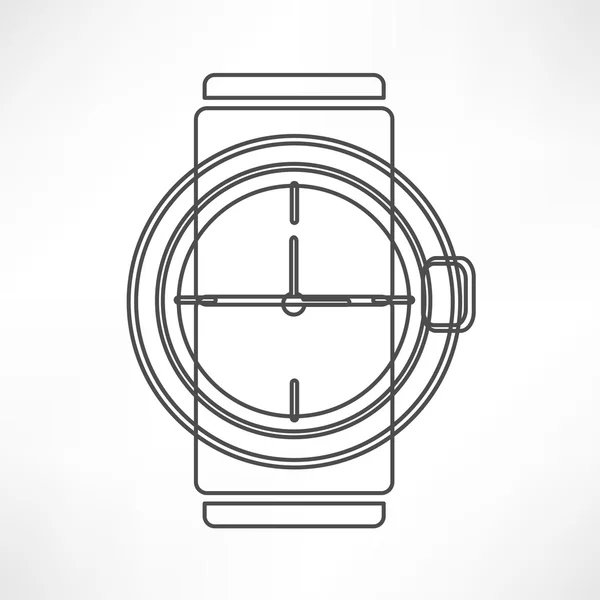 Náramkové hodinky, ikonu — Stockový vektor