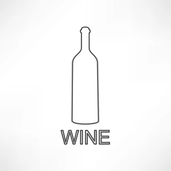 Bouteille de vin, icône de boisson — Image vectorielle