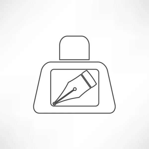 Pen, inkt, schrijven pictogram — Stockvector