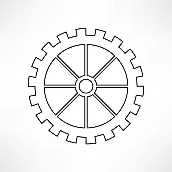 Engranajes, técnica, icono mecánico — Vector de stock