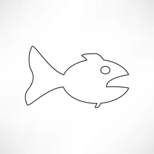 Icône de Poisson, Mer — Image vectorielle