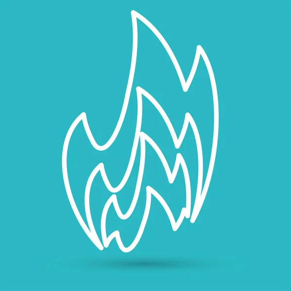 Fogo, ícone de chama —  Vetores de Stock