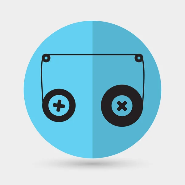 Icono de casete de audio — Vector de stock