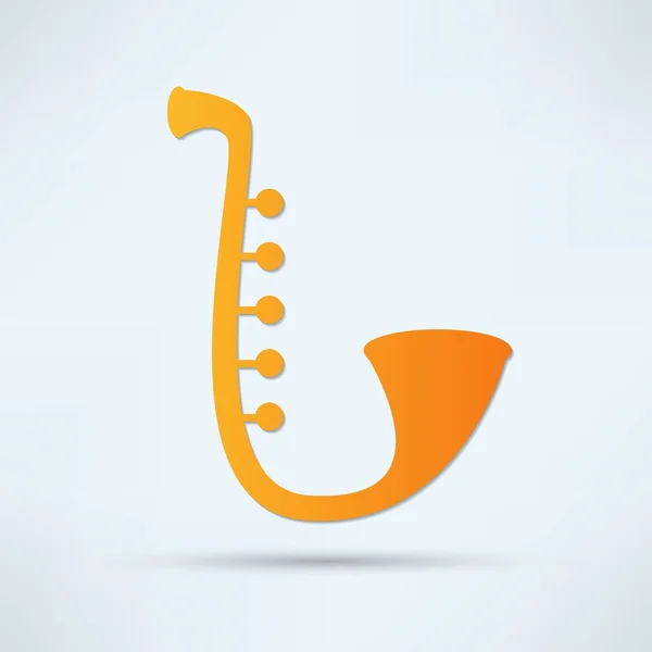 Saxofone, ícone do instrumento de música —  Vetores de Stock