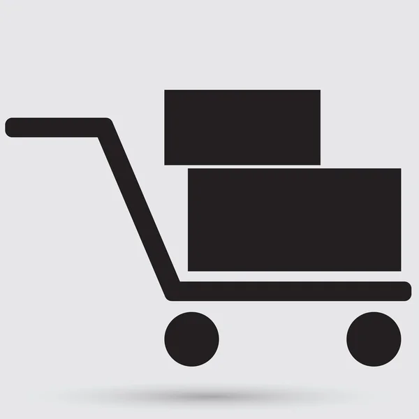 Handcart, shipping, Bagage pictogram — Stockvector