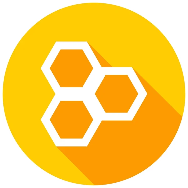 Nido de abeja, icono de celdas — Vector de stock