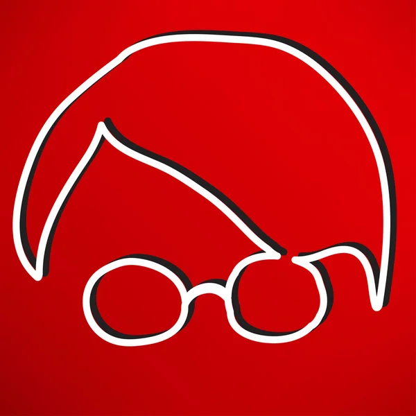 Persona que usa gafas icono — Vector de stock