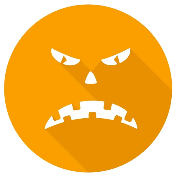 Scary face of halloween icon — Stock Vector