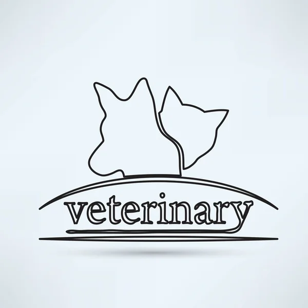 Veterinarian clinic, pet health icon — Stock Vector