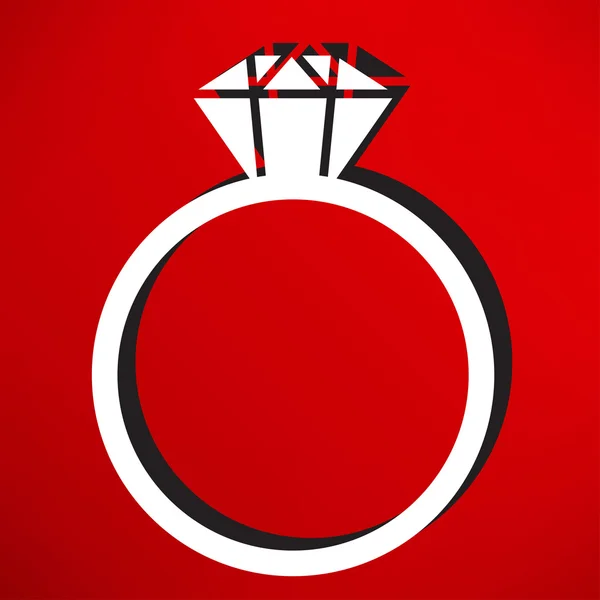 Anillo, icono de joyería — Vector de stock