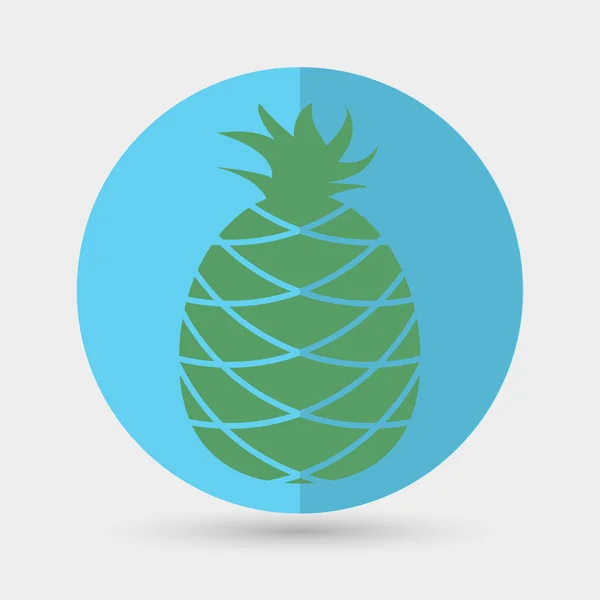 Ananas, ovoce ikonu — Stockový vektor