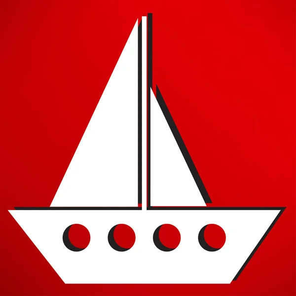 Symbol für Yacht, Segel, Reise — Stockvektor