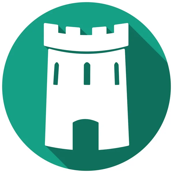 Medieval castle, tower icon — Stock Vector