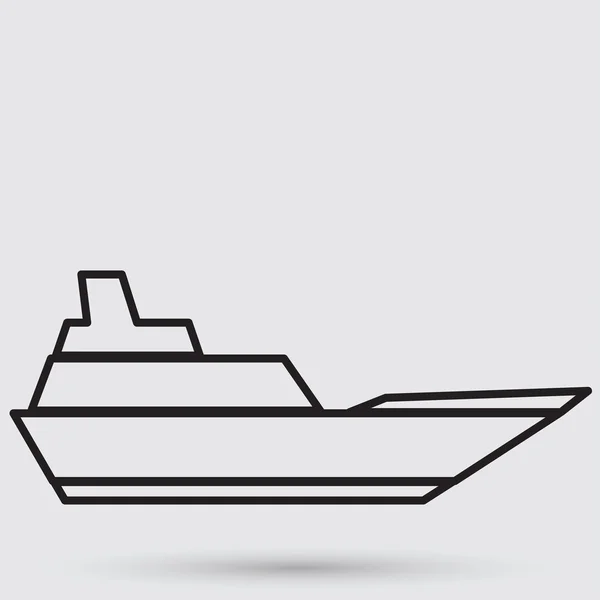 Bateau, croisière, icône de voyage — Image vectorielle