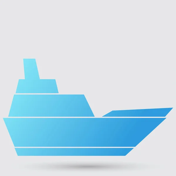 Barco, crucero, icono de viaje — Vector de stock