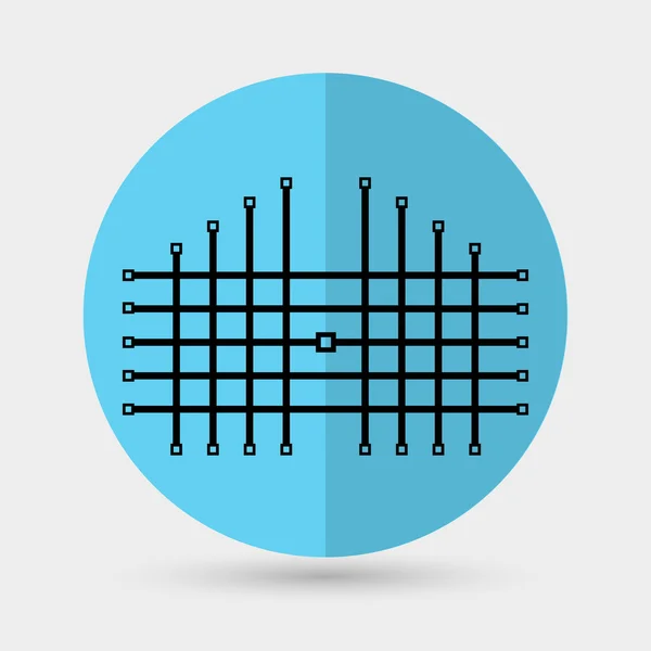 Ikona vězení, Gate — Stockový vektor