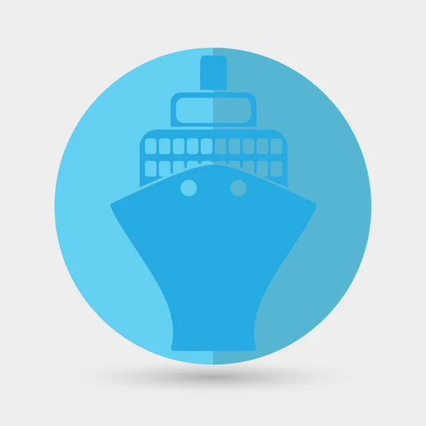 Barco, crucero, icono de viaje — Archivo Imágenes Vectoriales