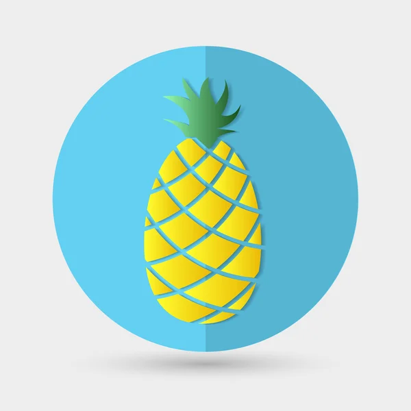 Piña, icono de la fruta — Archivo Imágenes Vectoriales