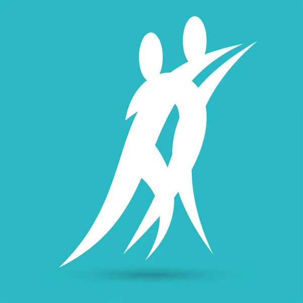 Danse, danse couple icône — Image vectorielle
