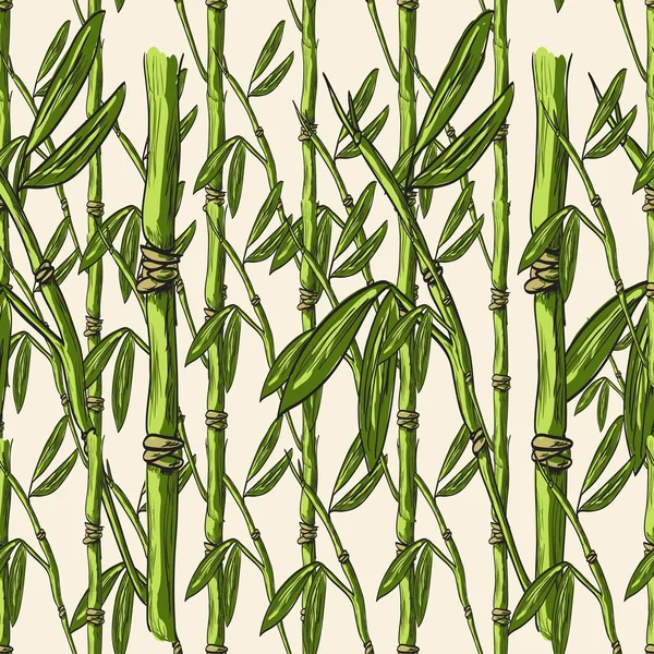 Ramas de bambú floral patterrn — Vector de stock