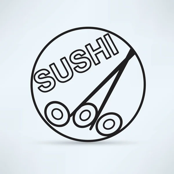 Sushi, icono de la comida — Vector de stock