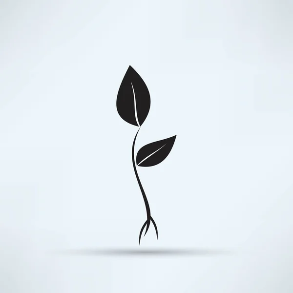 Ikona listí, sadba, rostlina — Stockový vektor
