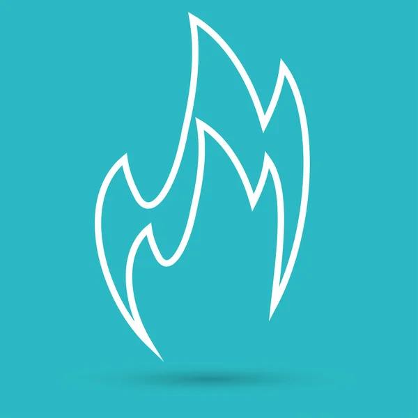 Fogo, ícone de chama — Vetor de Stock