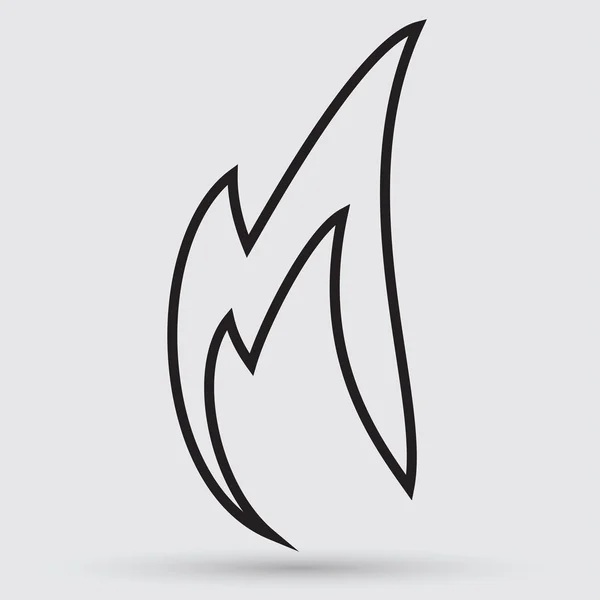 Feuer, Flammensymbol — Stockvektor