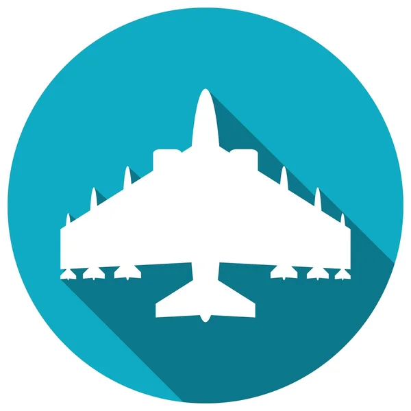 Símbolo de avião militar — Vetor de Stock
