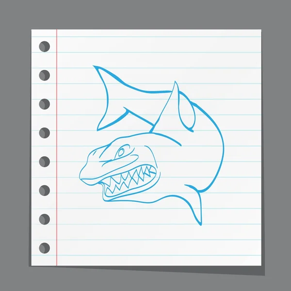 漫画海サメ — ストックベクタ